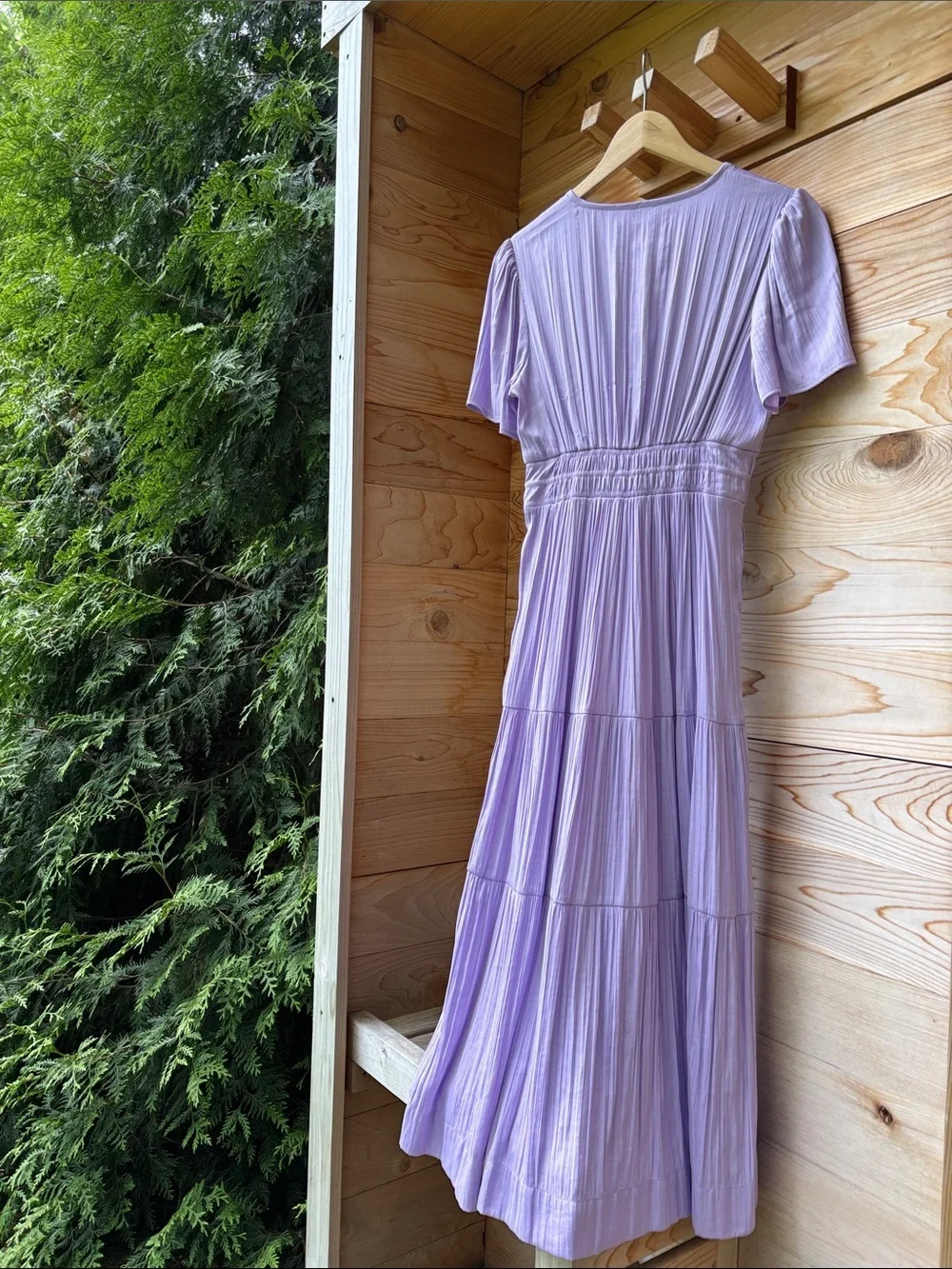 Joie Lavender Pleated Maxi Dress | Romantic Wedding Guest Dress | Size Small - Picture 7 of 9